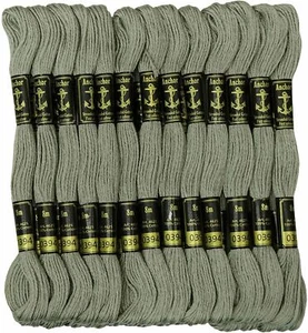 Anchor Stranded Cotton Threads Hand Embroidery Thread Cross Stitch Sewing Gray - Picture 1 of 5