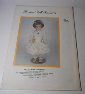 1984 Byron Doll Clothes Sewing Pattern Period Fashion Outfit for 13.5" Doll - Bild 1 von 1