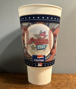 2003 Cleveland Indians Souvenir 32oz Cup Hologram 3D - CC Sabathia / Danny Baez - Picture 1 of 6
