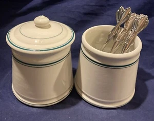 Retro Walker China Restaurant Ware Sugar w/Lid & Spooner #531 ~Vitrified China - Picture 1 of 8