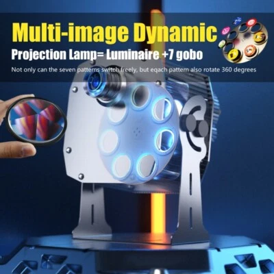 60W-600W Waterproof Custom 7 Logo Swtich Dynamic Pattern Rotary Gobo Projector - Image 1 of 4
