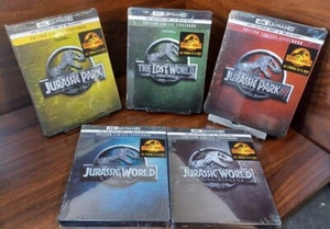 Jurassic World 5 Movies 4K Steelbooks - EU IMPORT-NEW(Sealed) Free Box Shipping - Imagen 1 de 12