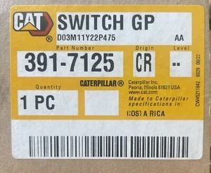 Cat 391-7125 Caterpillar Filter Bypass Switch. Brand New. Free Shipping AUS. - Picture 1 of 3