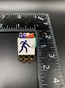 Los Angeles 1984 XXIII Olympic Summer Games LA84 Pin 23rd Olympiad Tennis - Picture 1 of 6
