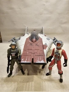 Star Wars A-Wing Fighter Power Of The Force 1997 Hasbro w Pilot And Assist Pilot - Picture 1 of 20