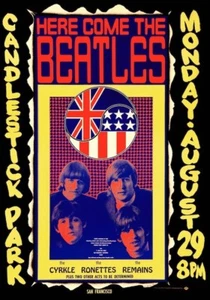 POSTER Beatles Candlestick Park 1966 concerto finale raro - Foto 1 di 1