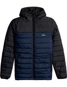 Billabong Surf Check Puffer Jacket in Navy - Picture 1 of 2