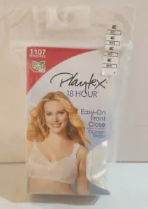 Playtex 18 Hour Easy On Front Close Cushion Straps Bra White Solid 46 C NEW - Picture 1 of 3