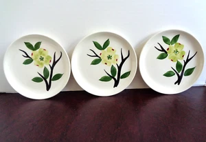 Lot of 3 Dixie Dogwood by Joni China Ceramic Bread and Butter Plates 6 1/4" - Picture 1 of 11
