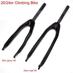 20/24 Inch Climbing Bike 3K Full Carbon Fiber Front Forks Disc Brake Hard Fork - Picture 1 of 16