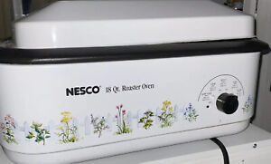 NESCO 18 Qt Roaster Oven Roast Slow Cook Bake Steam - Veggie Images New No Box!