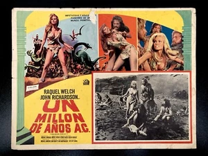 SUPER RARE 1966 ORIGINAL ONE MILLION YEARS B.C. MOVIE RAQUEL WELCH LOBBY POSTER - Picture 1 of 8