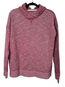Burton Heather Red Boxy Hooded Sweatshirt Size M Hoodie Outdoor Skiing Hiking - Picture 1 of 7