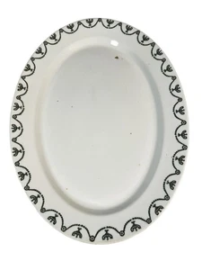 Vintage Syrakus Opco grün St. Elmo Restaurant Geschirr Servierplatte 18 Zoll - Bild 1 von 7