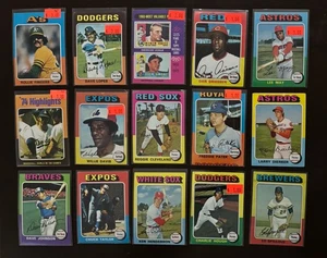 1975 TOPPS BASEBALL 40 CARD LOT G VG FINGERS LOPES MARIS DRIESSEN HUNTER - Picture 1 of 3