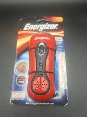 Radio y linterna de manivela Energizer WeatherReady - AM/FM, roja - nueva sellada Foto 1 de 2
