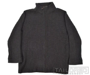 ERMENEGILDO ZEGNA SOFT Brown Full Zip 100% Wool Mens Sweater - EU 56 / XXL 2XL - Picture 1 of 6