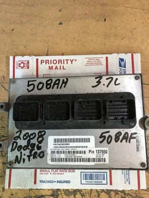 Компьютер двигателя 2008 08 Dodge Nitro 3,7 л AT ECU PCM 05187508AH 508 - Изображение 1 из 2