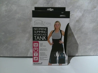 Tanque de reloj de arena adelgazante de neopreno delgado y recortado talla S Foto 1 de 4