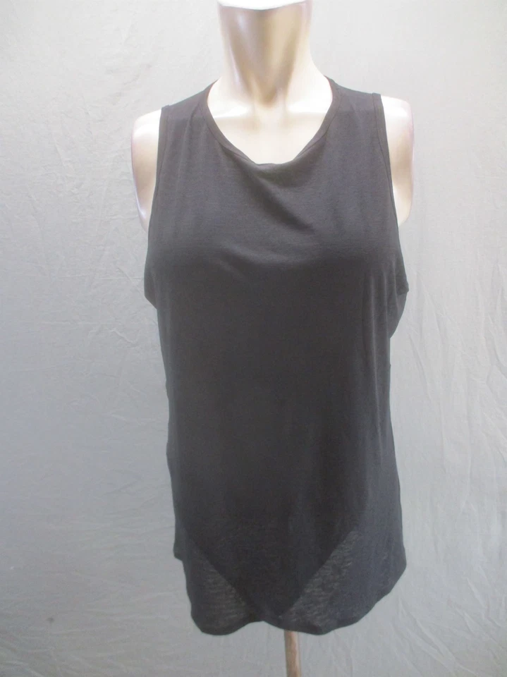 Camiseta sin mangas Lucy talla M negra cuello redondo ropa deportiva para mujer 711 Foto 1 de 4