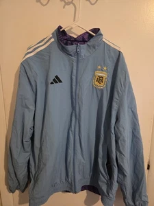 Adidas Argentinien Nationalmannschaft blau/lila Wendejacke mit Reißverschluss, Herren 2XL - Bild 1 von 8