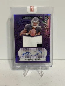 2024 Obsidian Michael Penix Jr. Rookie Jumbo Patch Auto RPA Purple SP /49 - Picture 1 of 4