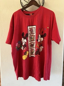 Vintage 90s Mickey Minnie Mouse Shirt Womens 1X Baggy Cartoon Valentines Love - Picture 1 of 9