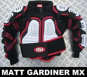 KIDS STERN MOTOCROSS BODY ARMOUR PROTECTION WHITE AGE 8 YEARS CHILDS YOUTH - Picture 1 of 2