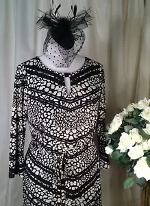 T TAHARI ARTHUR S LEVINE schwarz beige 12/14 Hochzeit Taufe Trauerrennen - Bild 1 von 4