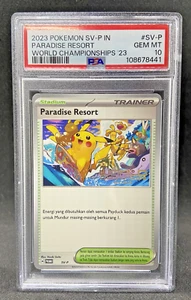 2023 POKEMON INDONESIANO SV PROMO SV-P PARADISE RESORT CAMPIONATI DEL MONDO PSA 10 - Foto 1 di 5