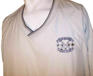 Nike XL Beige V-neck Packable Lightweight Poly Windbreaker Jacket Four Seasons - Picture 1 of 7
