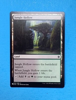 1x Jungle Hollow The List Mystery Booster Mtg Magic Gathering Card Dual Land 235 - Image 1 of 2