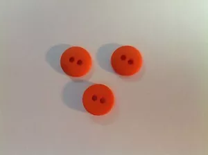 NUOVO SACCHETTO 25 PEZZI 5/8 POLLICI ARANCIONE AUTUNNO FINITURA OPACA BOTTONI - Foto 1 di 2