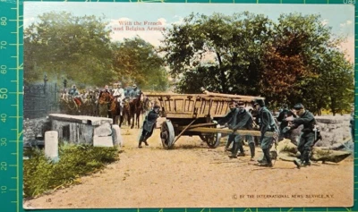 US postcard WWI, With the French and Belgian Armies, unused - Image 1 of 4