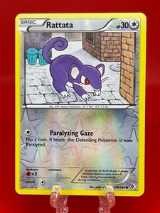 Pokemon Juego de Cartas Coleccionables Rattata 104/149 Holograma Inverso B&W Boundaries Crossed 2012 LP Inglés - Imagen 1 de 2