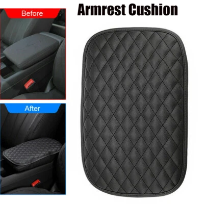 1x Car Armrest Pad Cover Auto Center Console Box Pu Leather Cushion Mat S - Image 1 of 4