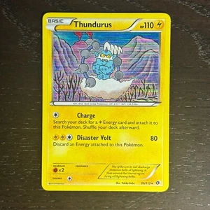 Thundurus 50/113 Pokemon Legendary Treasures B&W Holo Rare Card MP - Picture 1 of 2