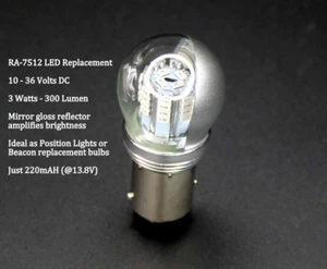Whelen A508-14 A508-28 LED Replacement | 10-40VDC | Super Bright - GREEN- BAY15s - Picture 1 of 5