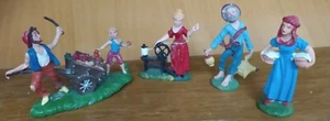 4 STATUINE PRESEPE vintage in resina CM. 12 - Foto 1 di 4