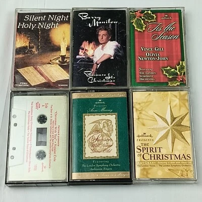 Christmas Music Cassette Tape Lot Vince Gill Barry Manilow Anne Murray - Tested - Imagem 1 de 4