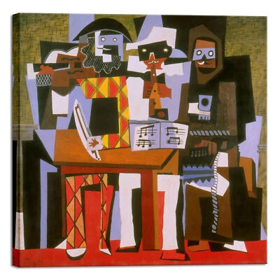 Arte de pared en lienzo Nous autres musiciens (Tres músicos), 1921 de Pablo Picasso Foto 1 de 4