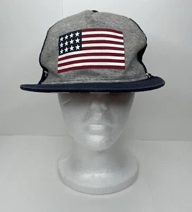 USA Flag Hat,Cap,Adjustable Navy Blue And Gray Kids Size 8+(L/XL) - Picture 1 of 9