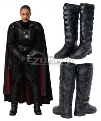 Star Wars The Mandalorian Moff Gideon Negro Zapatos Juegos con disfraces Botas Foto 1 de 4
