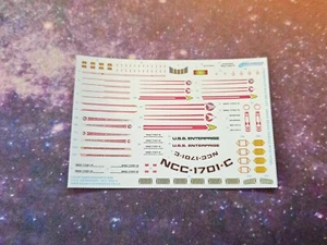 Waterslide Decals for 1:2500 Scale AMBASSADOR CLASS U.S.S. ENTERPRISE-C - Foto 1 di 5