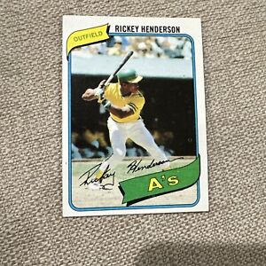 1980 Topps Rickey Henderson Rookie Card RC 482 Oakland Athletics great PSA shape