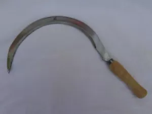 Vtg Soviet Sickle Scythe CCCP Iron Blade Reaper Hook Antique Primitive Hand Tool - Picture 1 of 13
