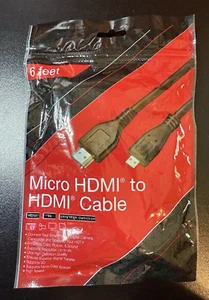 Micro HDMI to HDMI Cable Cord Connect Smartphone Tablet Digital Camera to HDTV - Picture 1 of 4