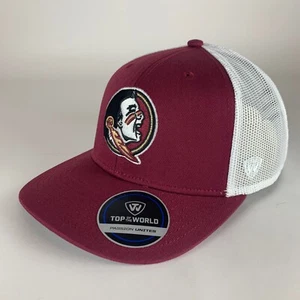 Florida State Seminoles Maroon White Top of the World Snapback Trucker Hat New - Picture 1 of 5