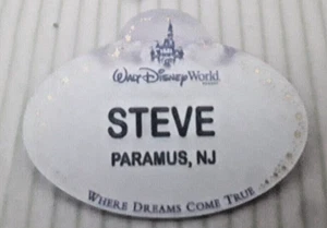Vintage Walt Disney World Cast Member Name Tag steve-where dreams come true - Picture 1 of 1