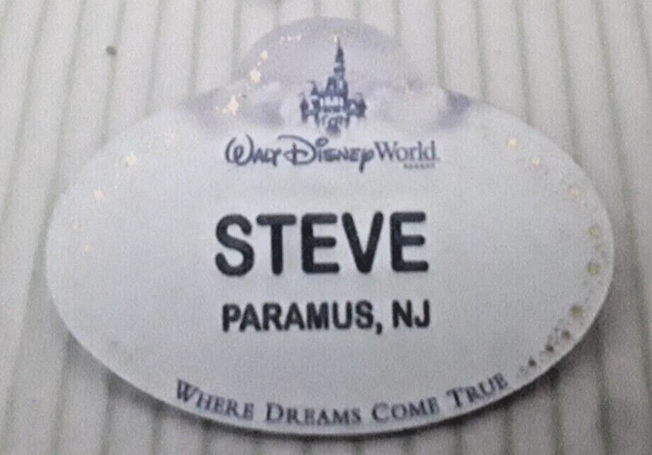 Vintage Walt Disney World Cast Member Name Tag steve-where dreams come true - Image 1 of 1